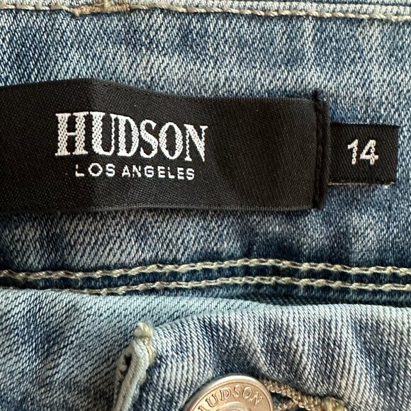New Hudson Jean Women's Size 14 Light Blue Mid-rise Straight Leg Stretch Stylish - Picture 4 of 15